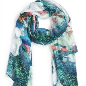 ANTHROPOLOGIE peacock scarf
